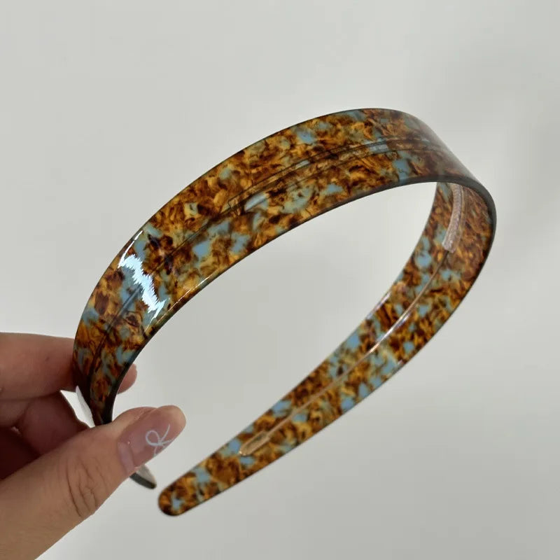 Fashion Acetate Headband  BLOND HAVANA Color Matching Hair Band Wide Headband Women Girls Hair Accessories — view 10 of product