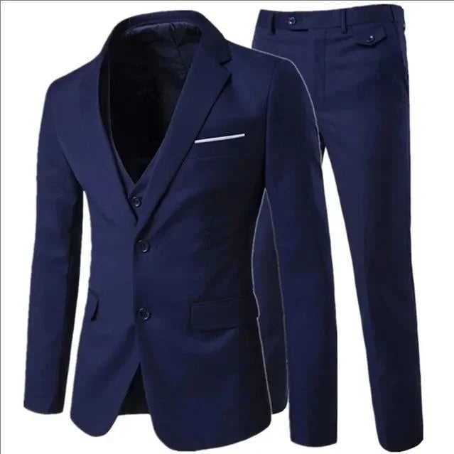 Men Suits For Wedding Elegant 3 Pieces 2 Set Jackets Vest Pants Luxury Blazers Outfit Fashion Classic Full 2024 Formal Costume