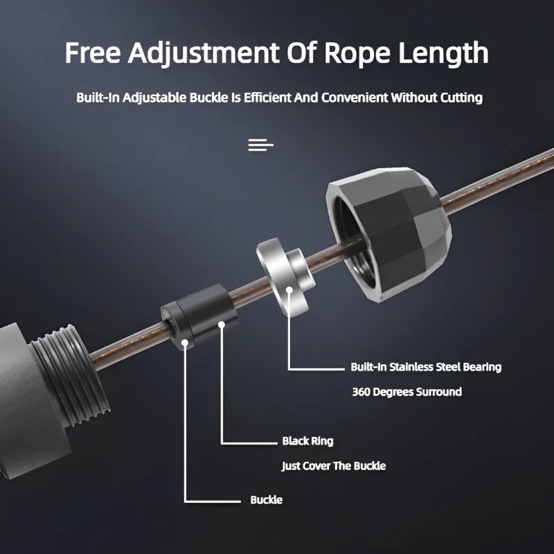 Jump Rope — Steel-Wire Adjustable Speed Rope, HIIT Boxing Skipping Workout — view 2 of sports & fitness