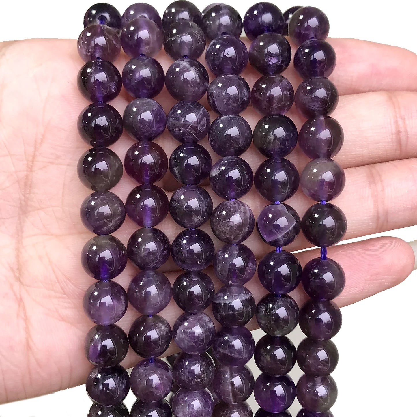 Pearl & Yooperlite Fire Sodalite Beads 15" — 8mm Glow Stone Strand for DIY Jewelry — view 20 of beads