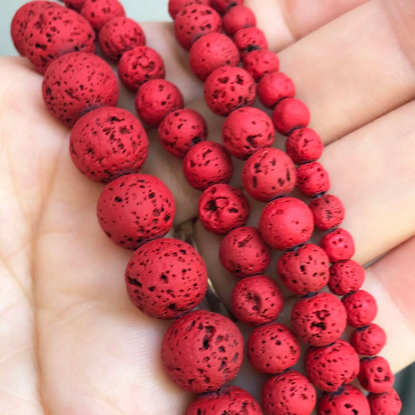 Pearl & Yooperlite Fire Sodalite Beads 15" — 8mm Glow Stone Strand for DIY Jewelry