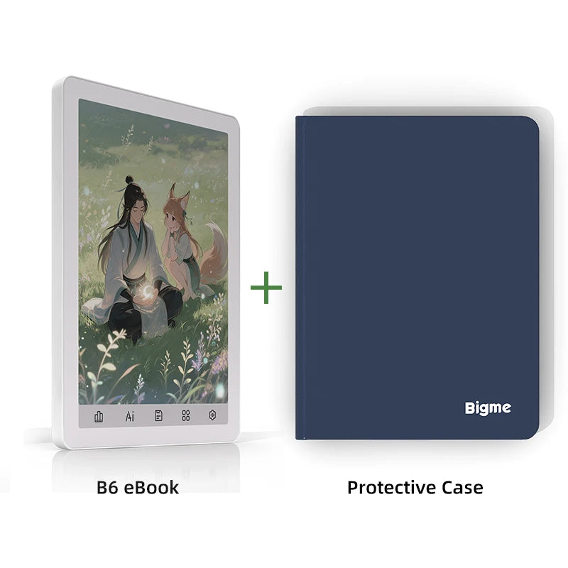 Bigme B6 ebook reader, 6'' color e-ink Electronic book, 36-level front light, Android 14 OS, paper-like ereader Eye-Protecting — view 8 of product