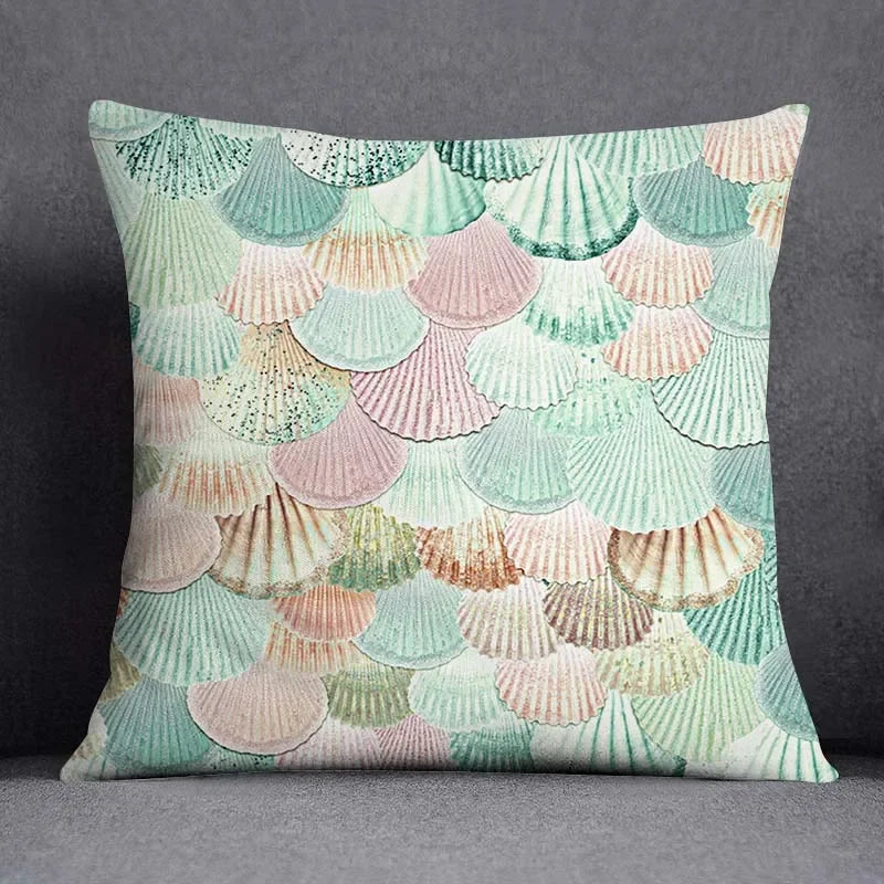 Dark Green Floral Cushion Cover &mdash; Modern Square Animal Print Pillow Case for Sofa &amp; Office