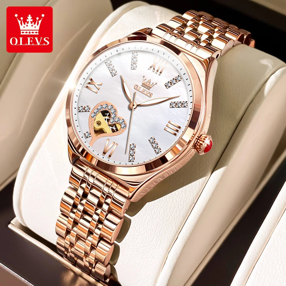 OLEVS 6636 Women's Roman Dial Watch — Luxury Fashion Quartz Wristwatch — view 11 of watches