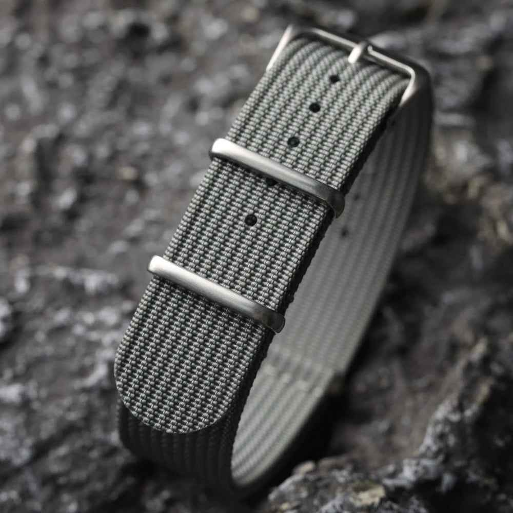 Ribbed Nylon Military Watchband — 18mm 20mm 22mm Breathable Sport Watch Strap — view 9 of watch straps