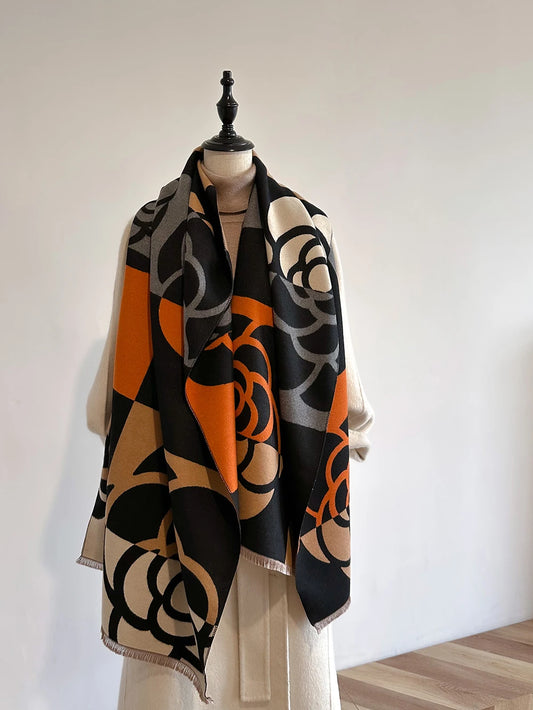 Pashmina Scarf Quiet-Luxury Everyday Wrap — Soft Cashmere-Feel Thick Warm Winter Blanket Shawl — view 1 of scarves & wraps