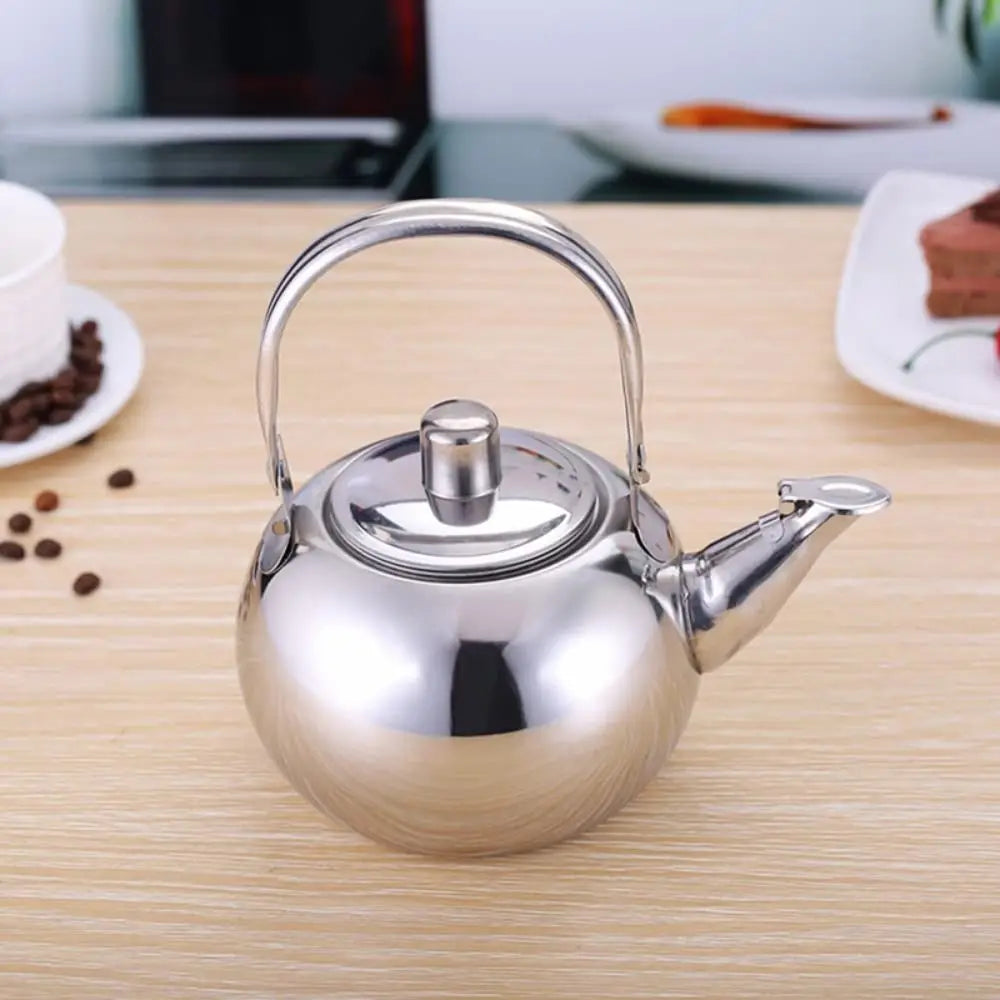 Stainless Steel Whistling Tea Kettle with Infuser Filter Stovetop Coffee Teapot Cool-Touch Handle — view 1 of cookware