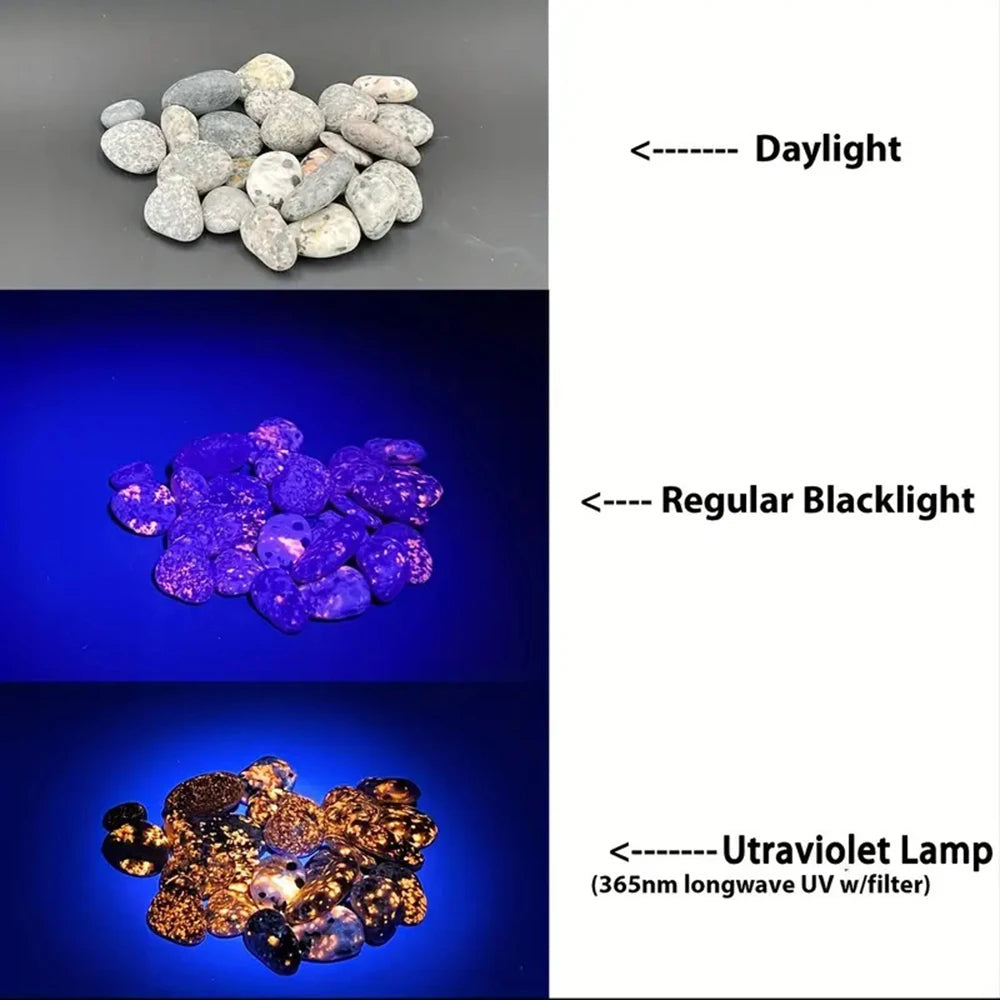 Pearl & Yooperlite Fire Sodalite Beads 15" — 8mm Glow Stone Strand for DIY Jewelry — view 3 of beads