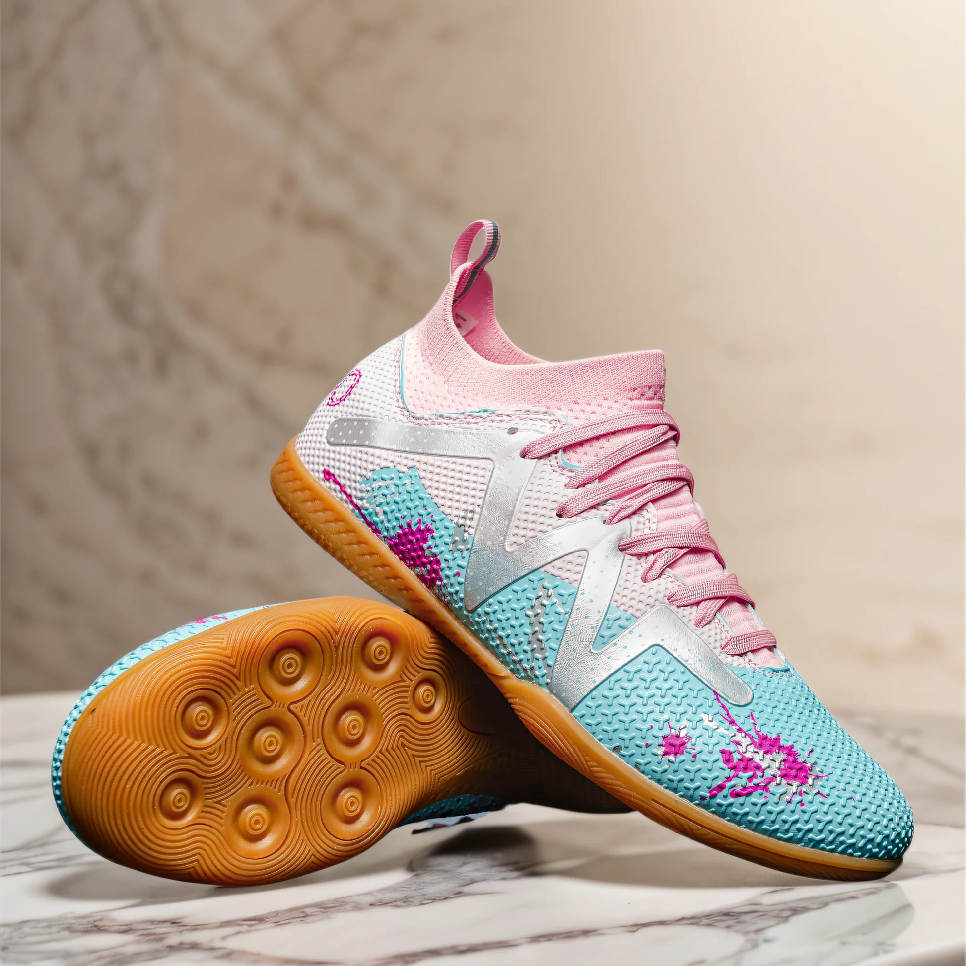 High-Top Indoor Sneakers — Five-a-Side Soccer Slip-Resistant Sport Shoes — view 4 of sneakers