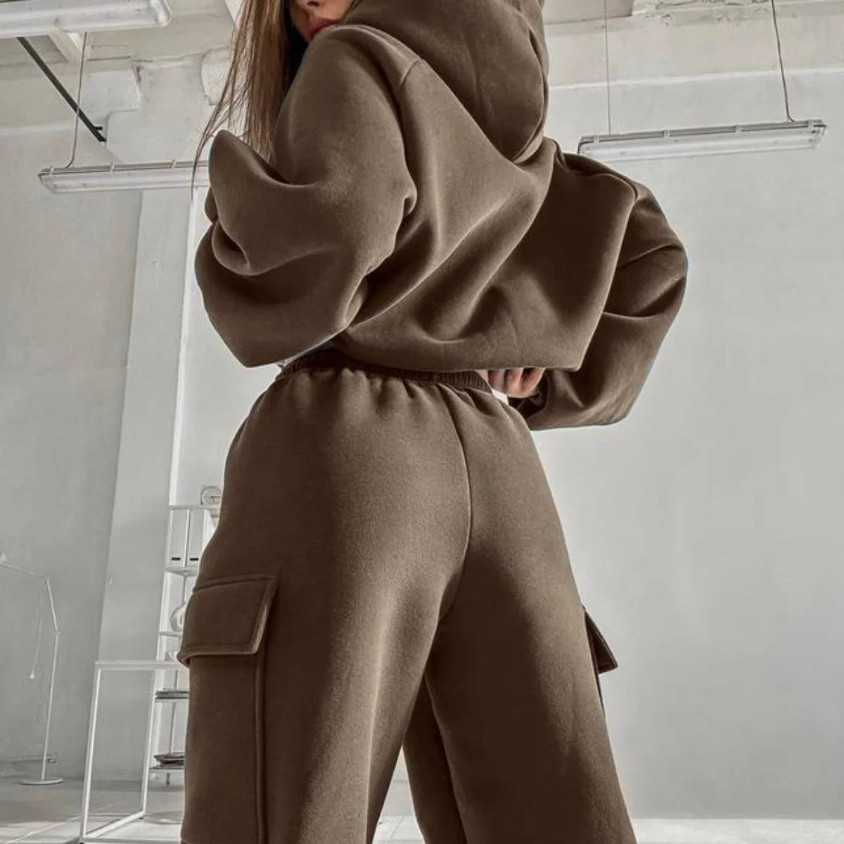 Women&rsquo;s Zip-Up Hoodie Sweatsuit (Classic Cut) &mdash; Hoodie Jacket + Jogger Pants Tracksuit — view 2 of tracksuits