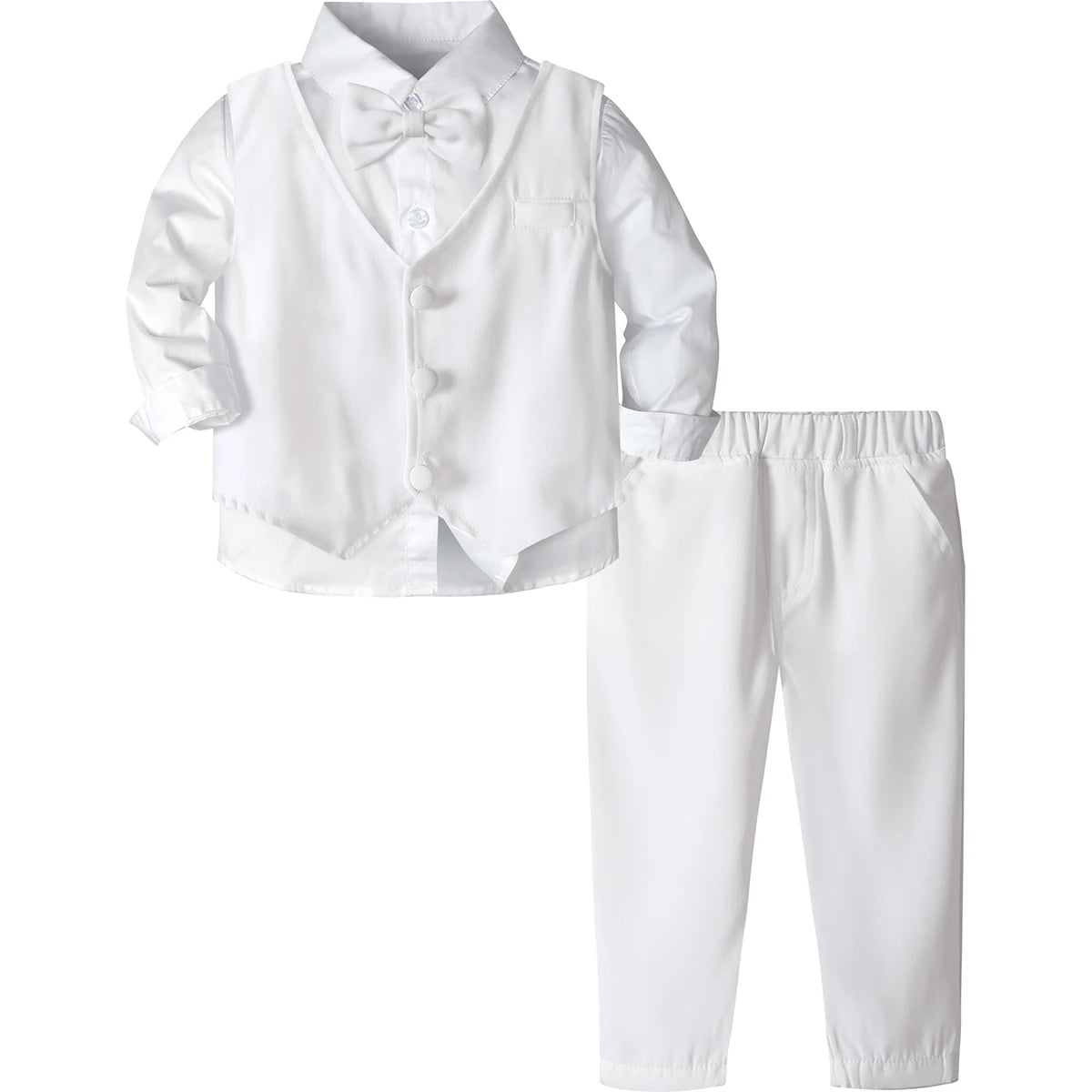 Baby Wedding Outfit Boy Toddler Baptism Suit Kids Birthday Party Easter Gift Clothes Infant Gentleman Xmas Clothing Set 3PCS