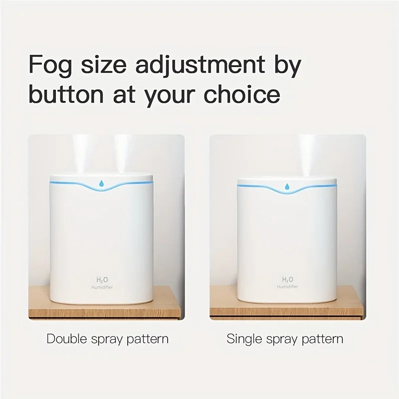 2000ml Cool Mist Air Humidifier – Dual Spray USB Diffuser with Colorful Night Light — view 5 of home & kitchen