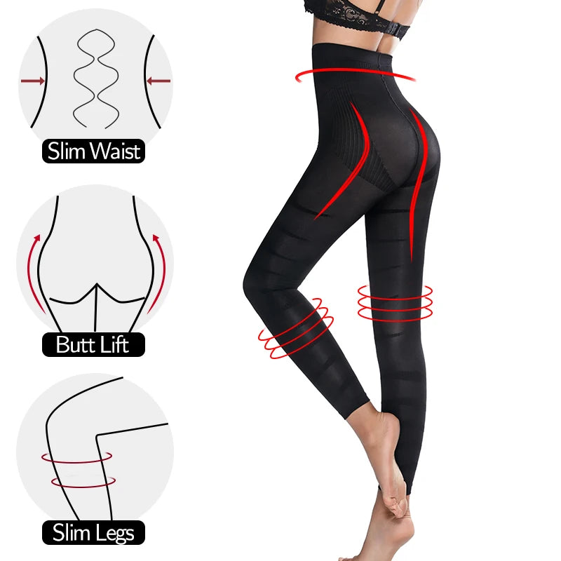 Tummy-Control Waist-Trainer Leggings — Slimming Body-Shaper Yoga Pants — view 2 of sports & fitness