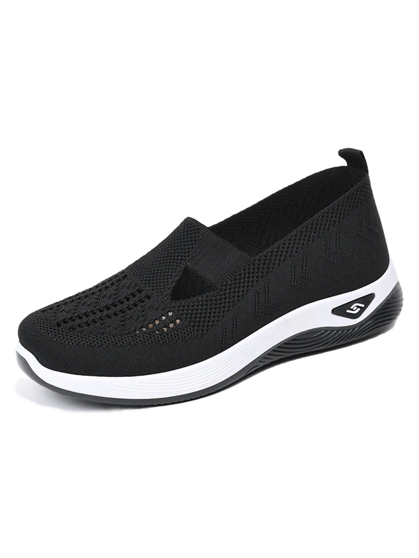 Women's shoes Solid Color Breathable Sneakers, casual sneaker women's summer sneakers, Low-top Knitted Casual Shoes Mom Shoes — view 11 of product