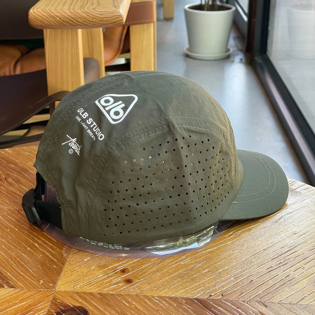 Short-Brim Quick-Dry Mesh Cap — Athletic Running Gym Lightweight UV Protection Couples Hiking Hat — view 7 of hats & caps