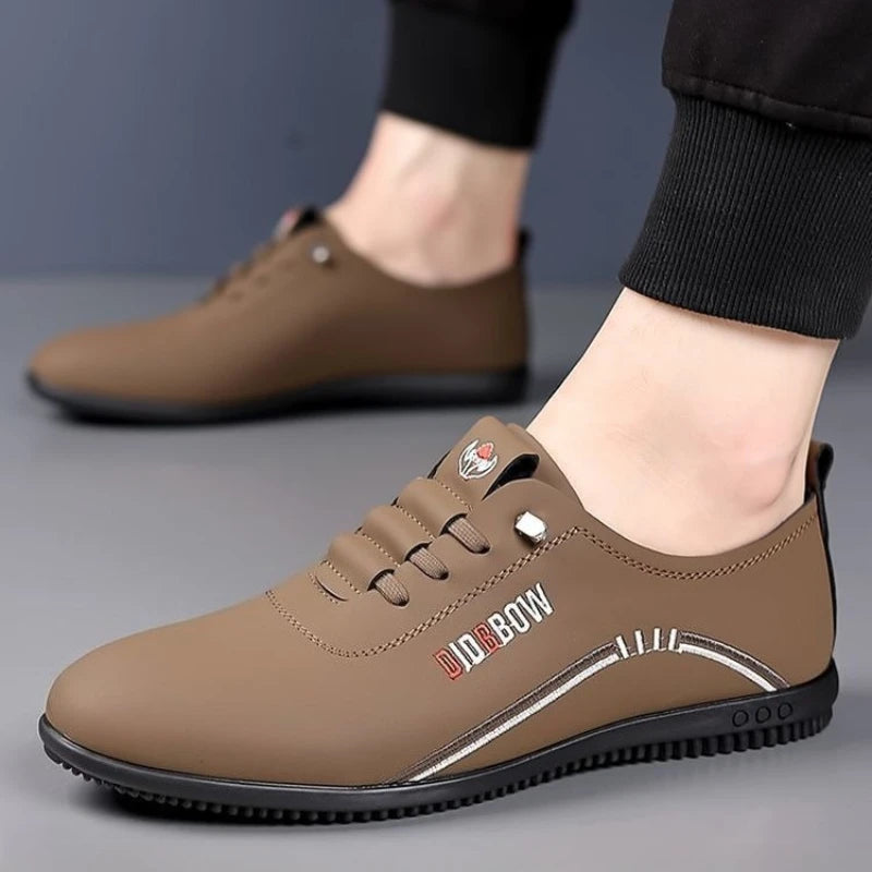 All-Season Men's Leather Loafers — Soft-Sole Lightweight Walking Moccasin Flats — view 3 of flats & loafers