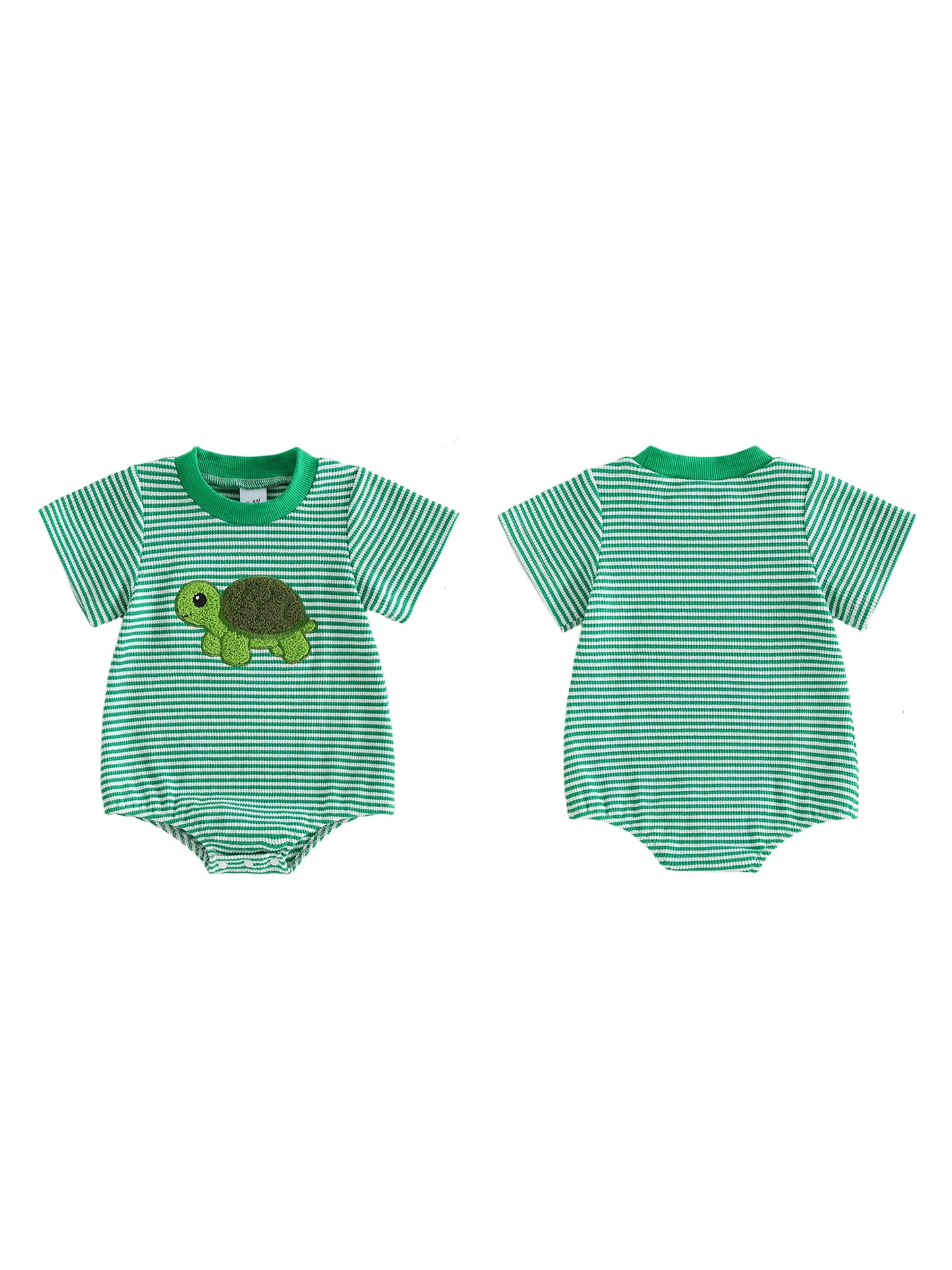 Infant Polka Dot Elephant Romper - Sleeveless Applique Jumpsuit — view 1 of baby rompers