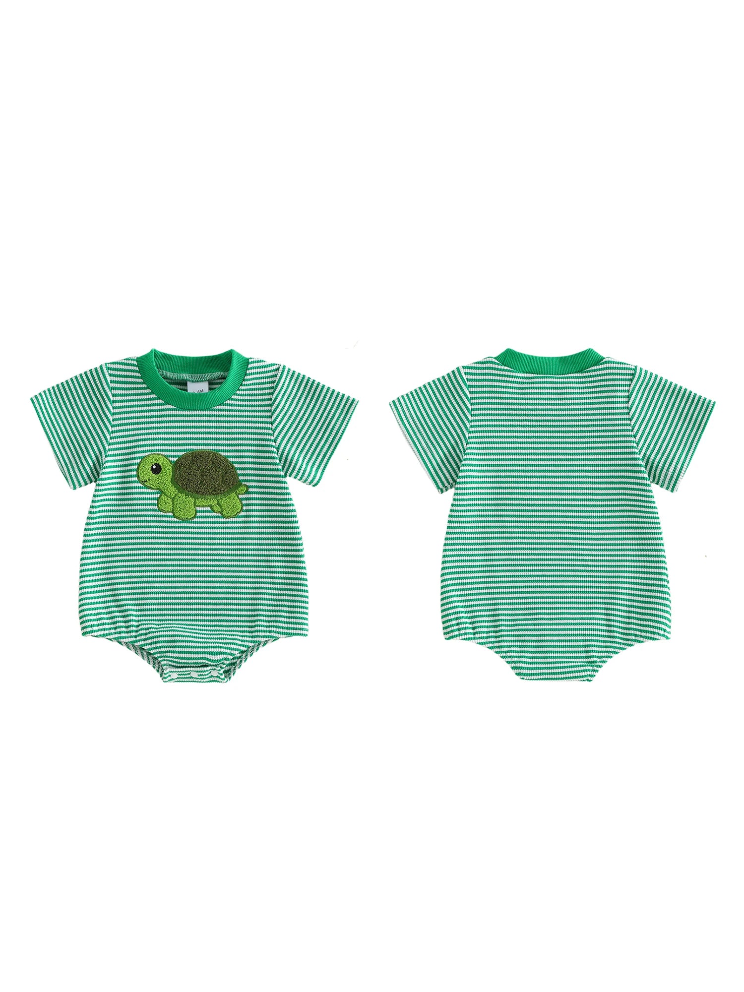 Infant Polka Dot Elephant Romper - Sleeveless Applique Jumpsuit — view 1 of baby rompers