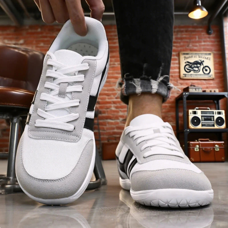 Men's Wide Barefoot Sneakers — Minimalist Breathable Walking Trail Trainers — view 2 of sneakers
