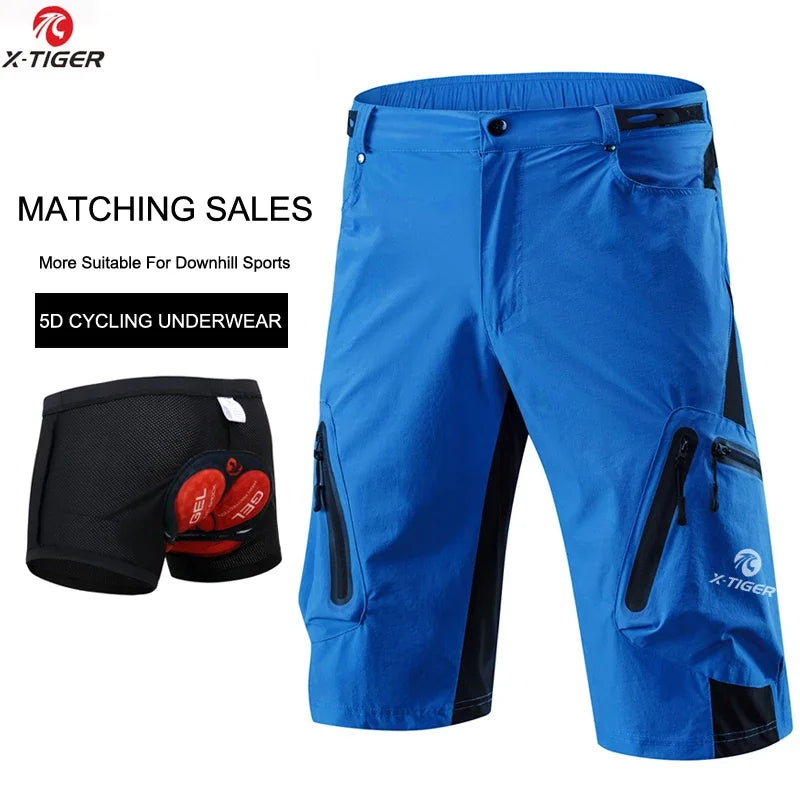 X-Tiger Men&rsquo;s Cycling Shorts &mdash; 5D Gel Pad MTB Downhill Loose Outdoor Bike Shorts — view 14 of shorts