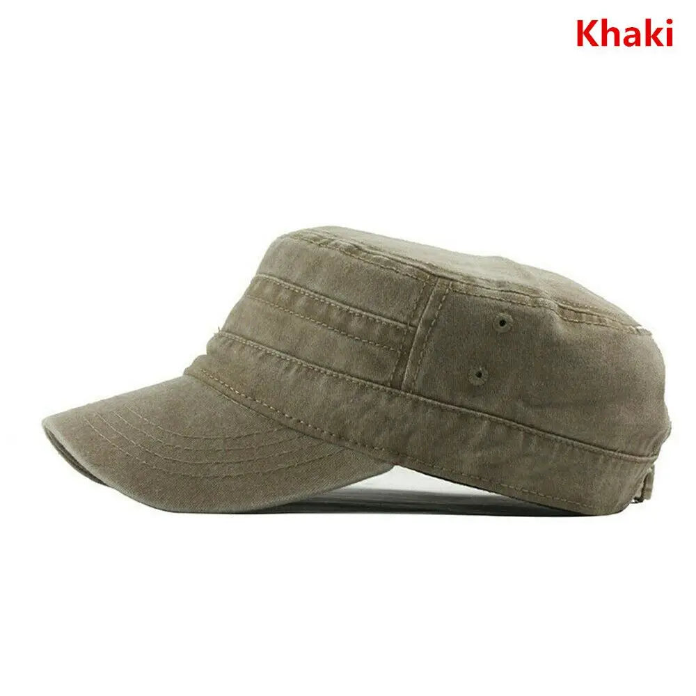 Camouflage Army Military Cadet Cap — Tactical Combat Fishing Outdoor Men's Camo Hat — view 8 of hats & caps