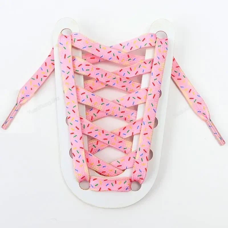 Rainbow Ice-Cream Shoelaces — Elastic No-Tie Sneaker Laces — view 10 of shoe accessories