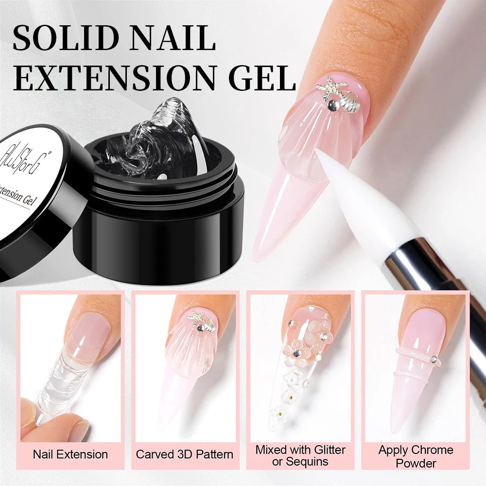 AWStorG 5PCS Nail Extension Gel Set – UV Builder Gel for Nail Sculpting, Carving & Flower Nail Art — view 3 of beauty & personal care