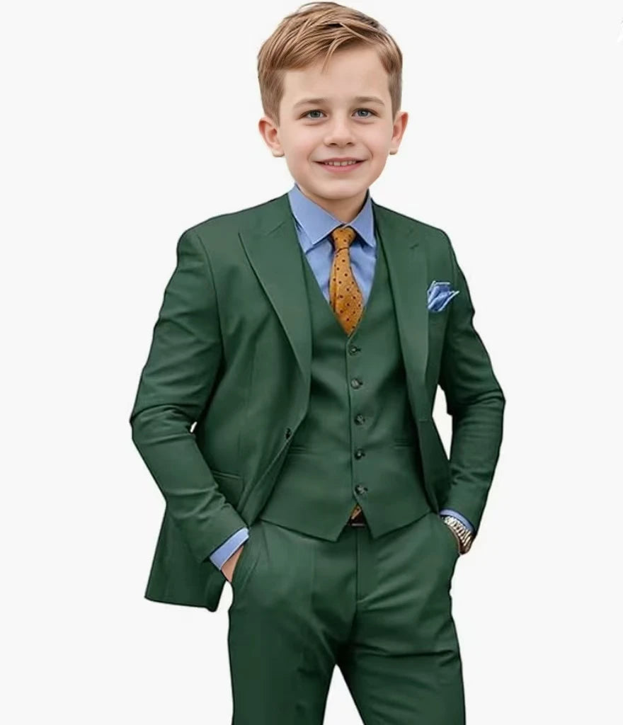 Boys' Suit Sets Wedding Dresses Boys Clothing Kids 2024 Elegant Child Costume Tuxedo Formal Blazer 3 Piece  2-16 Years Old