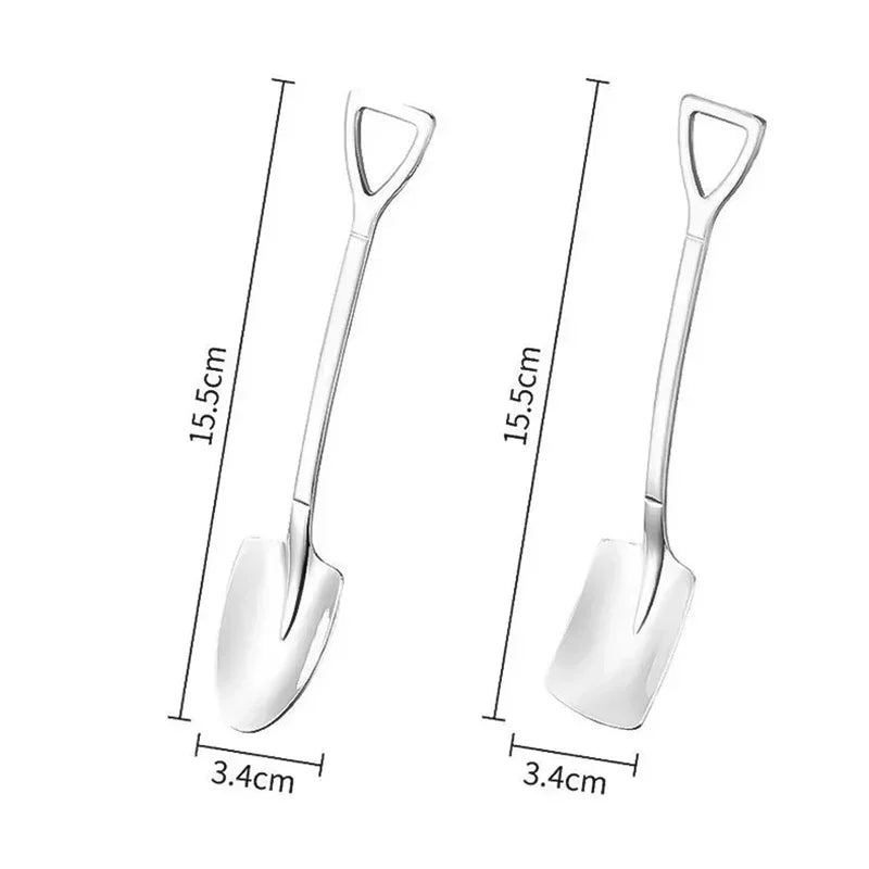 Mini Stainless Steel Dessert Spoons &mdash; Gold &amp; Silver Coffee, Fruit &amp; Ice Cream Teaspoons Set — view 6 of dining & tableware