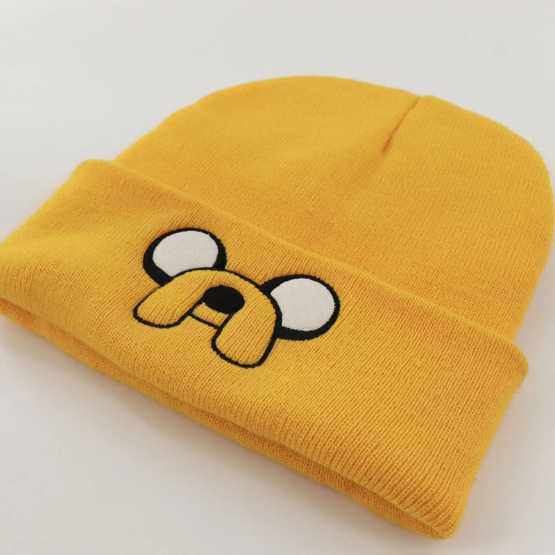 Puppy Pattern Knitted Hat - Embroidered Kids Beanie with Ear Flaps — view 2 of kids hats