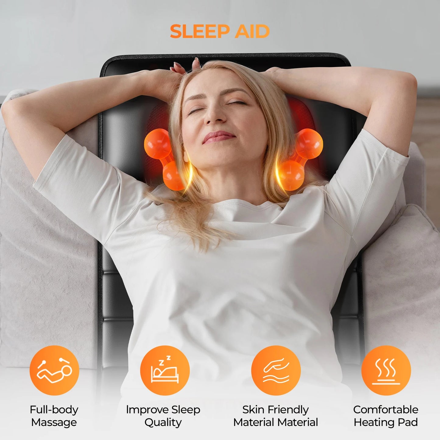 Full-Body Shiatsu Massage Mat with Heat — 10 Motors × 9 Intensity Levels — view 4 of recovery & massage