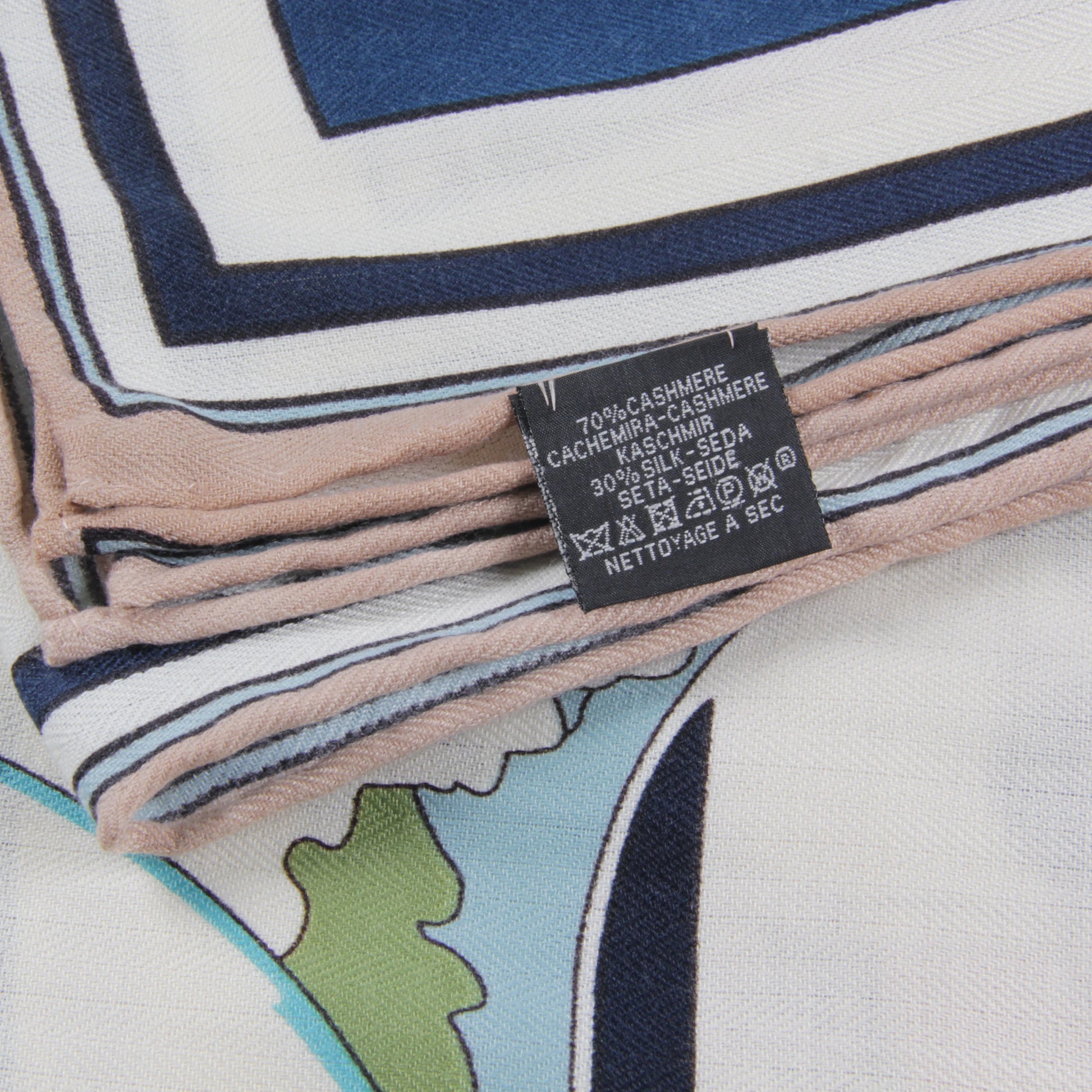 Cashmere Scarf Hand-Rolled Square 135cm — Wearable-Art Museum-Fashion Luxury Shawl — view 4 of scarves & wraps