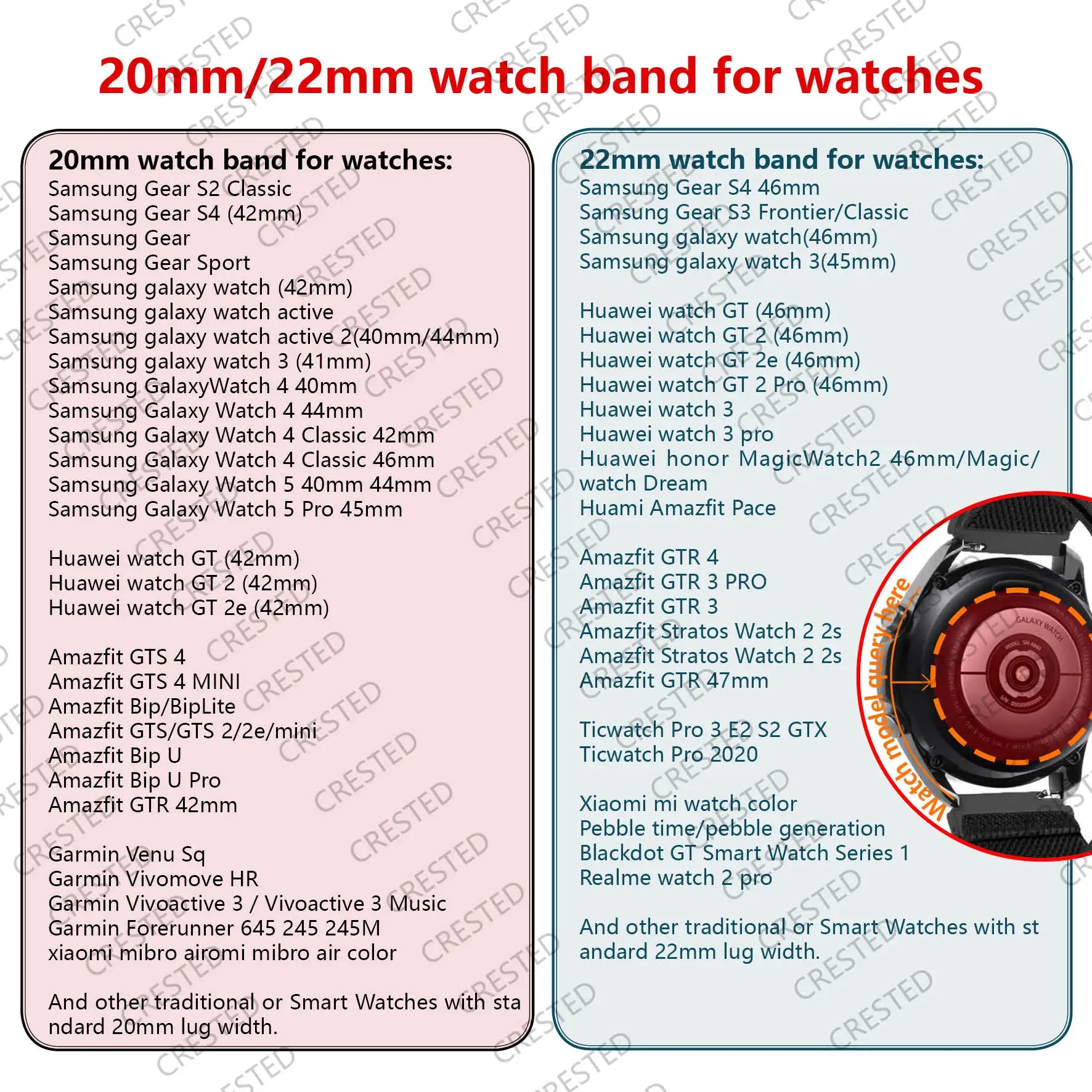 20mm 22mm Universal Watch Strap for Samsung Galaxy Watch, Huawei GT & Gear S3 — Sport Silicone Band — view 6 of watch straps