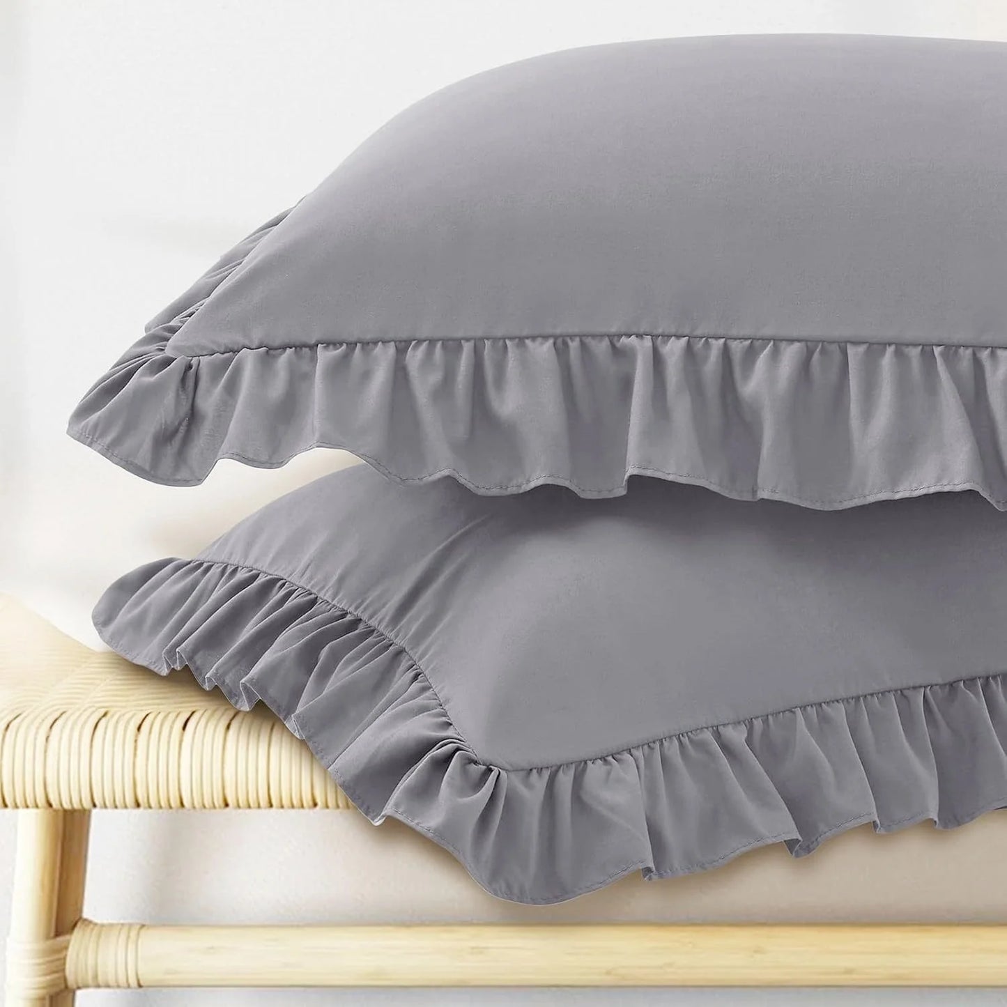 Ruffled Pillow Covers Set of 2 &mdash; Wrinkle-Resistant Envelope-Closure Pillow Shams — view 6 of cushion covers & pillow cases