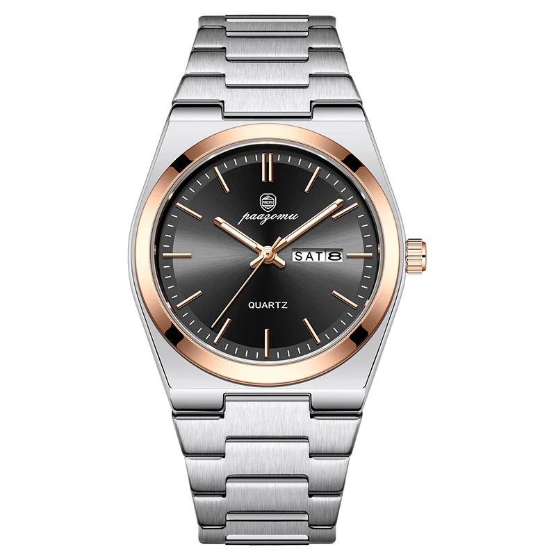 PAAZOMU Men's Chronograph Watch — Stainless Steel Waterproof Luminous Quartz Wristwatch — view 15 of watches