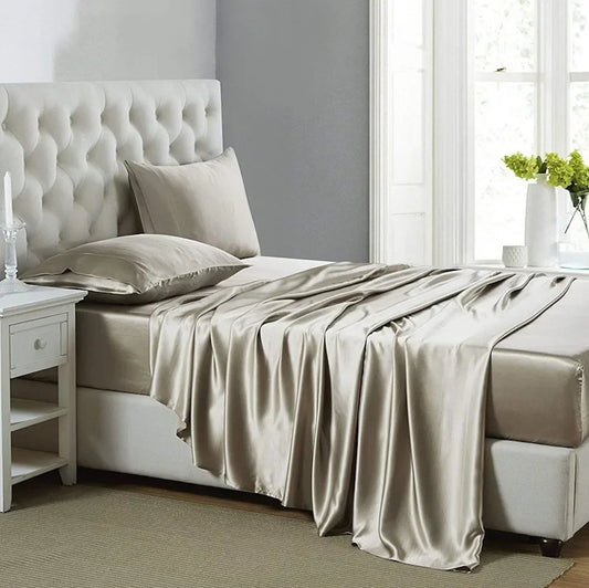 High Quality Breathable Silk Bedding Set 100% Natural Mulberry Silk Satin 22 momme Comfortable Anti-static 07