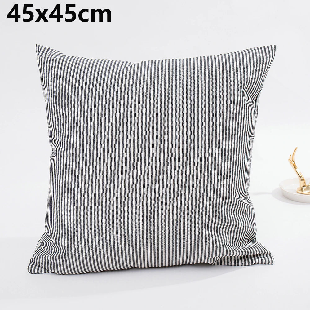 Plaid Sofa Cushion Cover &mdash; 30&times;50 &amp; 45&times;45 cm Multi-Color Stripe Pillowcase — view 18 of cushion covers & pillow cases