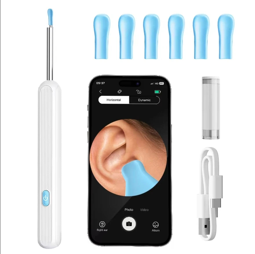 HD Ear Wax Removal Camera Otoscope – Ear Cleaner Kit with 6 LED Lights