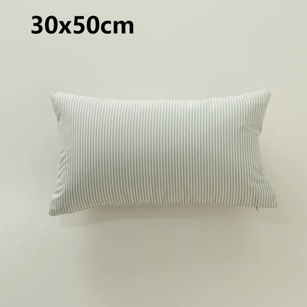 Plaid Sofa Cushion Cover &mdash; 30&times;50 &amp; 45&times;45 cm Multi-Color Stripe Pillowcase