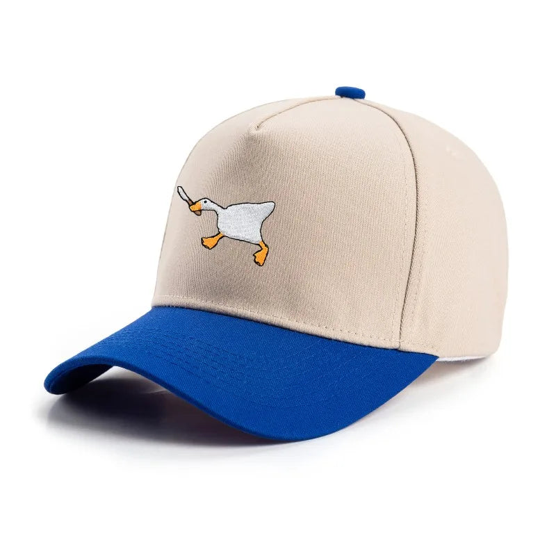 Embroidered Goose Baseball Cap — Quirky City-Style Streetwear Duckbill Casual Fashion Hat
