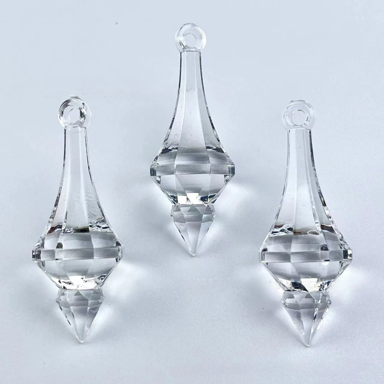 Home Decor Acrylic Pointed Drop Chandelier Beads — 20 Pcs Colorful DIY Pendants for Weddings & Parties — view 3 of home decor