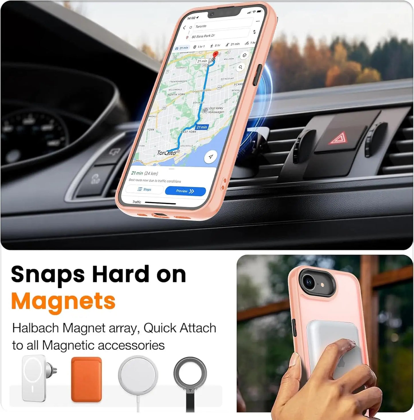 for iPhone 16e / 17e Ultra-Slim MagSafe Clear Case + Screen Protector — view 5 of phone cases
