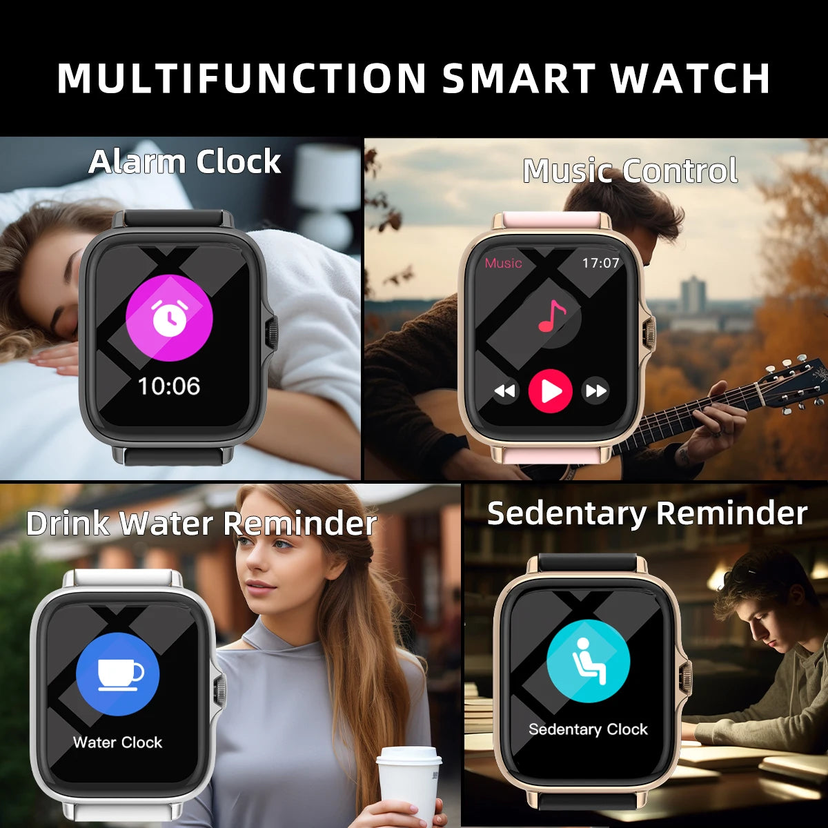 1.83in Waterproof Smart Watch — Bluetooth Call Sleep Monitor Sports Pedometer Smartwatch — view 5 of smart watches