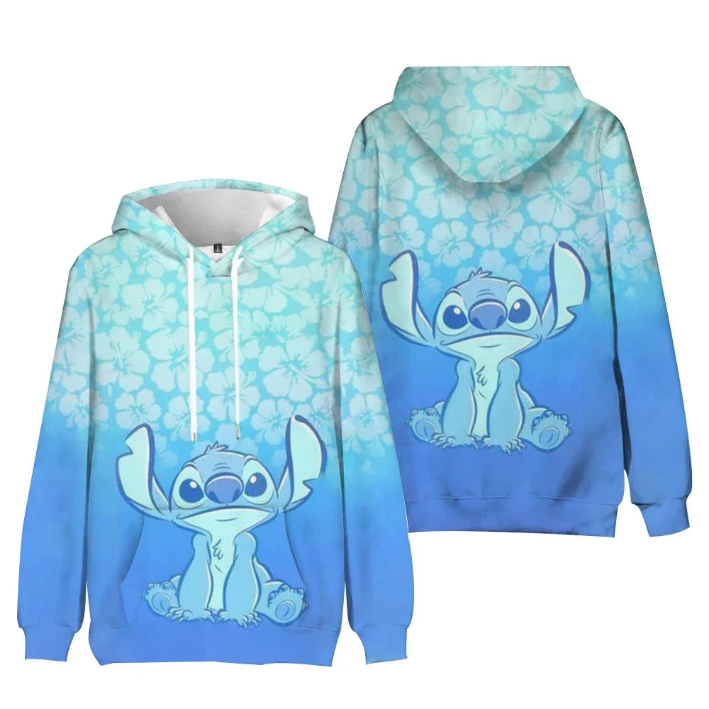 Disney Stitch Hoodie – Cute Kawaii Harajuku Pullover for Women & Couples