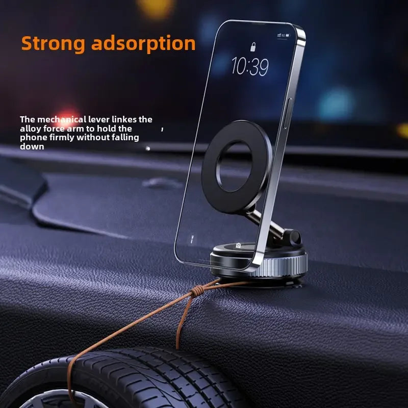 Foldable Magnetic Car Phone Mount – Vacuum Suction Cup 360° Rotating Multi-Angle Holder — view 3 of electronics & gadgets