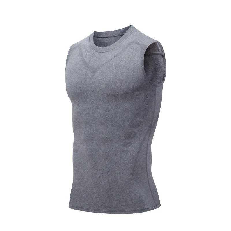 Men’s Compression Tank Top — Quick-Dry Sleeveless Bodybuilding Muscle Shirt — view 7 of sports & fitness