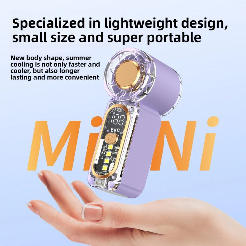 Portable USB Hand Fan — Rechargeable Mini Pocket Fan with Power Bank — view 2 of personal fans