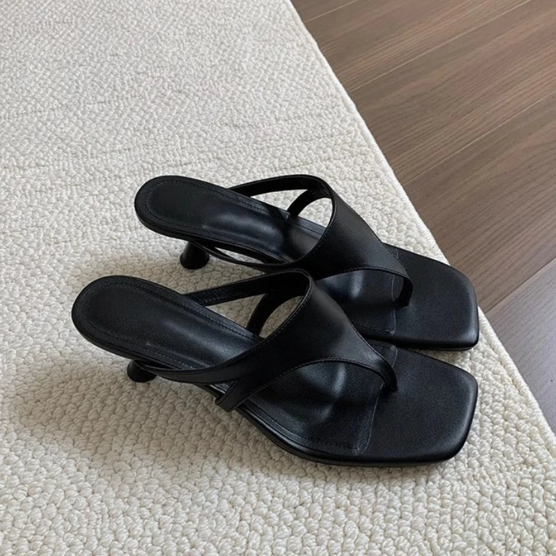 Heeled Flip-Flop Sandals — Outdoor Beach Slip-On Slides for Women — view 6 of sandals & slides