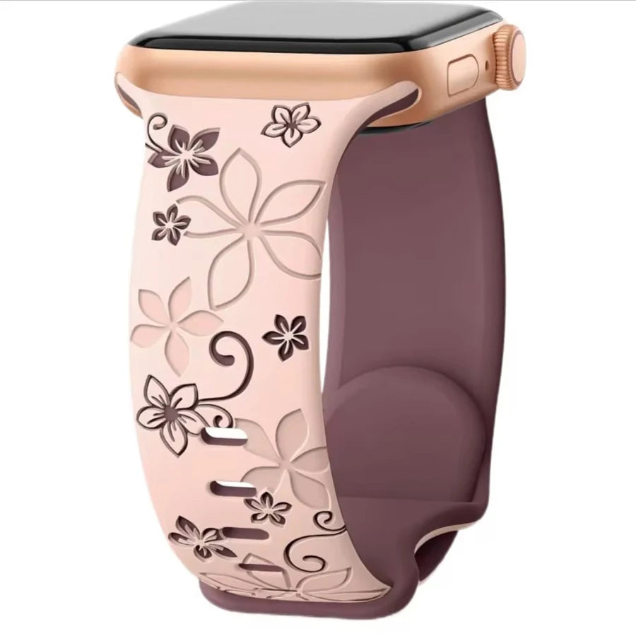 Engraved Silicone Strap for Apple Watch — Sport Band 38/40/41/42/44/45/49mm — view 5 of watch straps