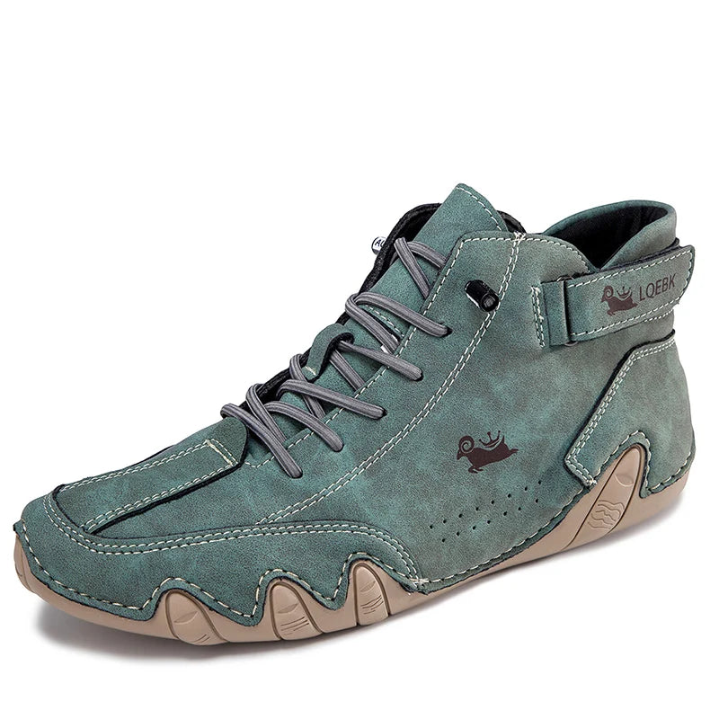 All-Season Men's Leather Loafer Sneakers — Outdoor Walking Casual Comfort Shoes — view 7 of flats & loafers